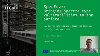 Celebrity SpecFuzz: Bringing Spectre-type vulnerabilities to the surface (LEGaTO Poster Session) Profile