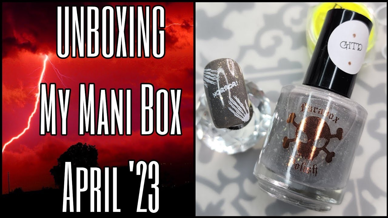 Unboxing My Mani Box April - Beautometry Stamping Nail Art MoYou London Universal Monsters Lightning