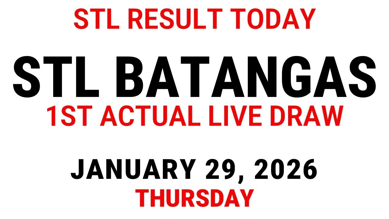 STL Batangas Live Draw Today January 29 2026 - 12pm STL 1st Draw Result