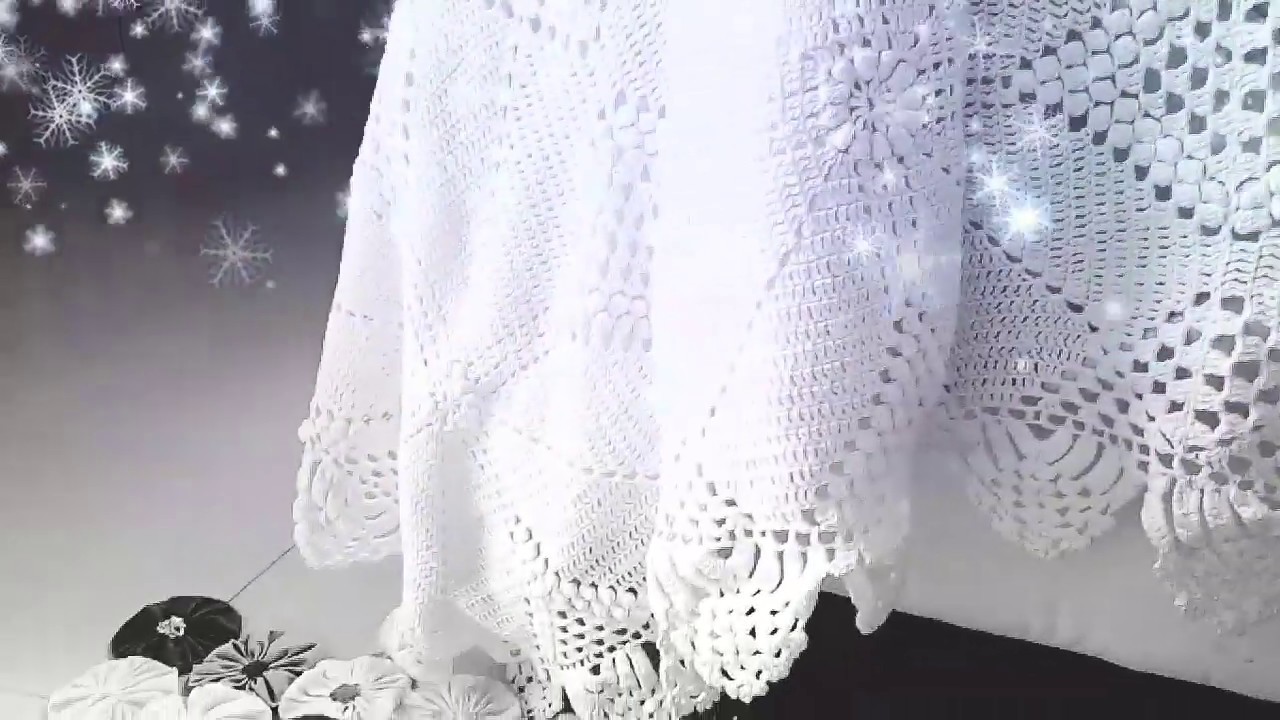 COLCHA DE CASAL EM CROCHÊ LUXO