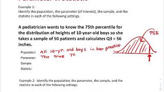 AP Stats 7.1 Video A (parameter vs. statistic)