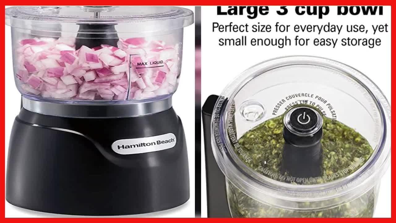 Hamilton Beach Electric Vegetable Chopper & Mini Food Processor, 3 Cup, 350 Watts, for Dicing,