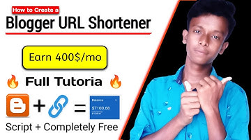 How to Create Url Shortener Website in Blogger for Free Ean 500$ 🤑| Url Shortener Script for Blogger