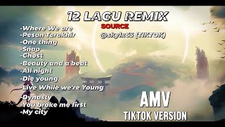 WHERE WE ARE X ONE THING,X PESAN TERAKHIR X SNAP X GHOST X BEAUTY AND A BEAT,X ALL NIGHT X DIE YOUNG