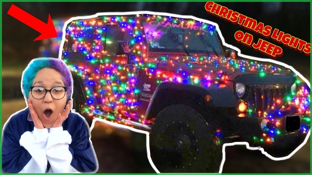 COVERING MY JEEP WRANGLER WITH CHRISTMAS LIGHTS!!! - YouTube