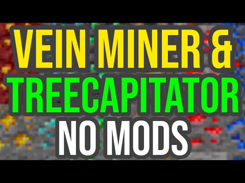 How To Make VeinMiner & TreeCapitator In Minecraft PS/Xbox/PE - NO MODS!