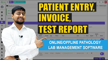 Patient Entry, Invoice & Test Report in Online Pathology Lab Management Software : Part - GA4