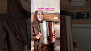 Dispenser termos stainless bisa tahan panas tahan dingin sampai 10 jam. #mamiprita #milkbucket