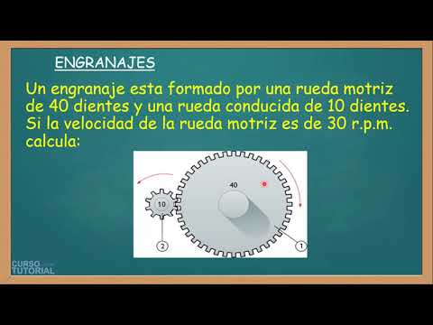 Ejercicio Engranajes Resuelto y Explicado. Relación de transmisión y velocidad rueda conducida