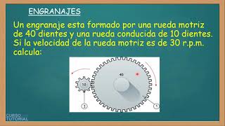 Ejercicio Engranajes Resuelto y Explicado. Relación de transmisión y velocidad rueda conducida