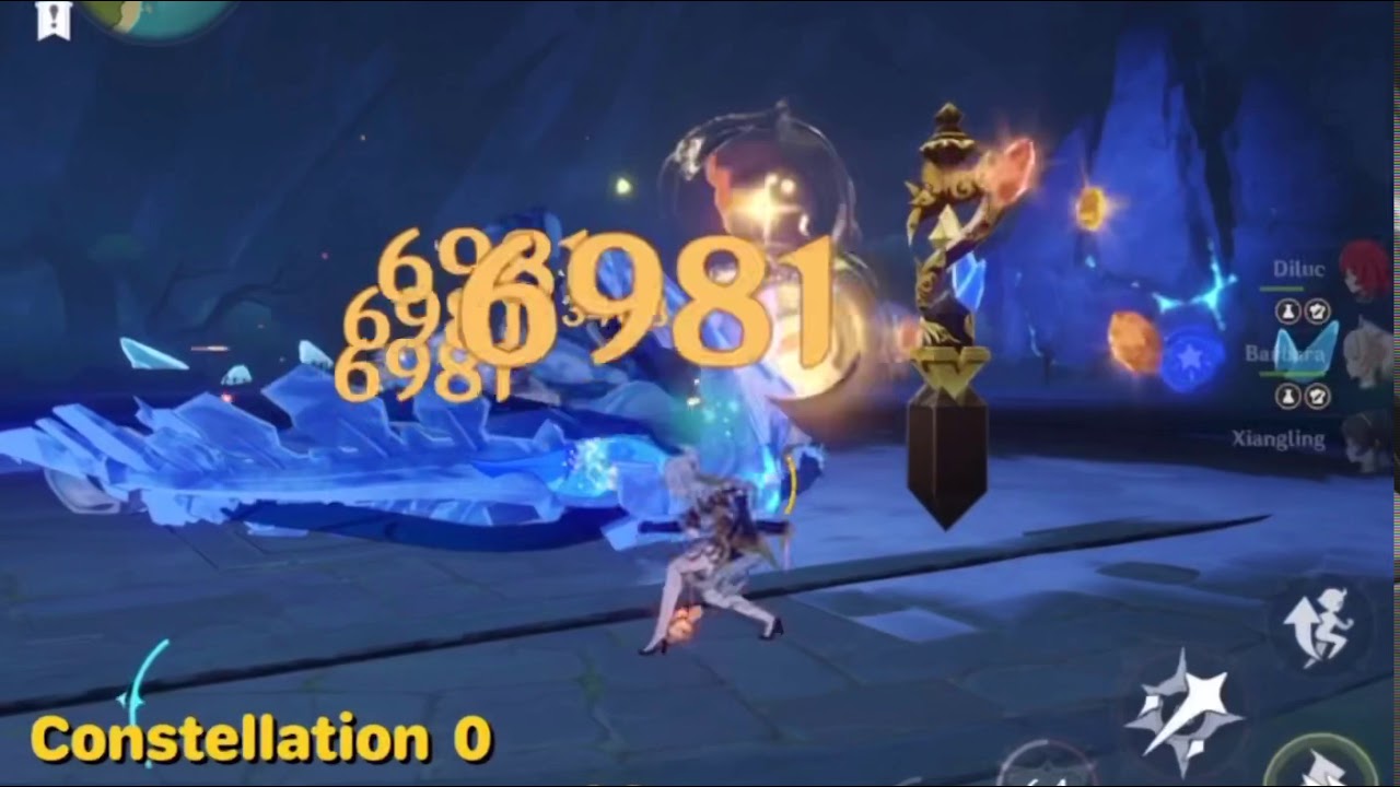Ningguang Constellation 0 vs Constellation 6 - Genshin Impact
