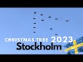 2023 christmas tree flight formation  sk 60  saab 105 stockholm sweden 4k