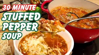 How to Make Stuffed Pepper Soup in 30 Minutes | Quick & Delicious