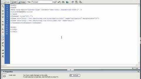 HTML Tutorial Frame Borders Training Lesson 12.4