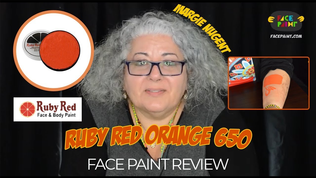 Ruby Red Orange Face Paint Review by Margie Nugent 