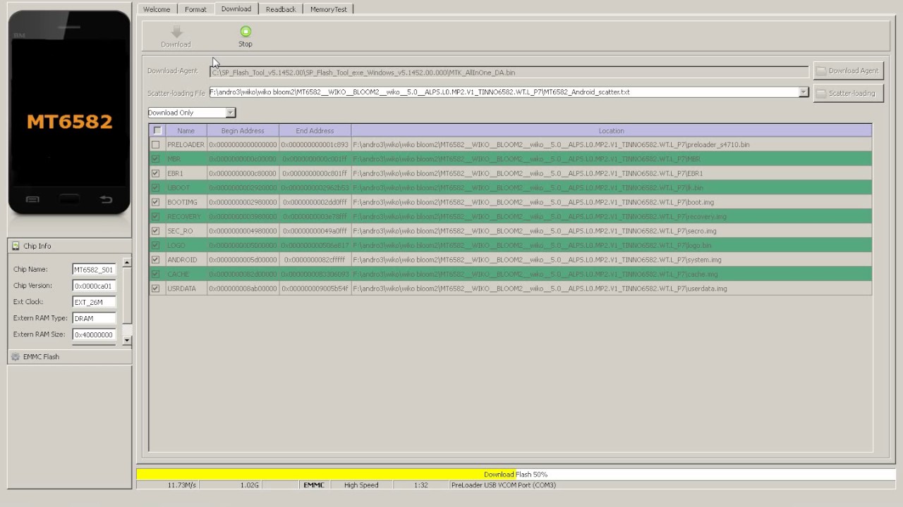 Cara Flash Wiko Bloom 2