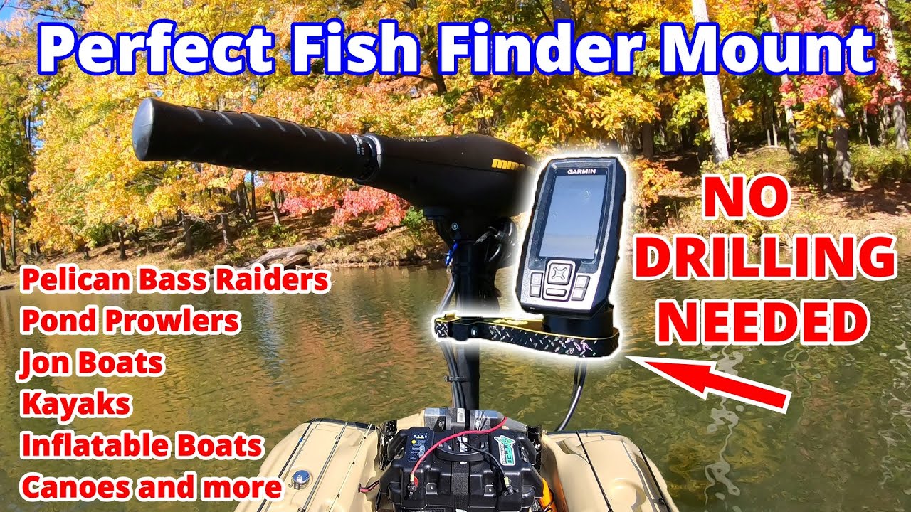 AWESOME New Fish Finder Mount for Pelican Bass Raiders/Jon Boat/Pond  Prowler/Kayaks/Inflatable Boats 