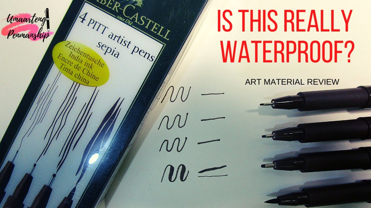 Faber Castell 4 Pitt Artist Pens Sepia Review YouTube