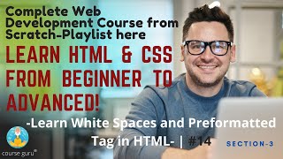 What is White Spaces and Preformatted Tag in HTML | Complete Web Development | #14