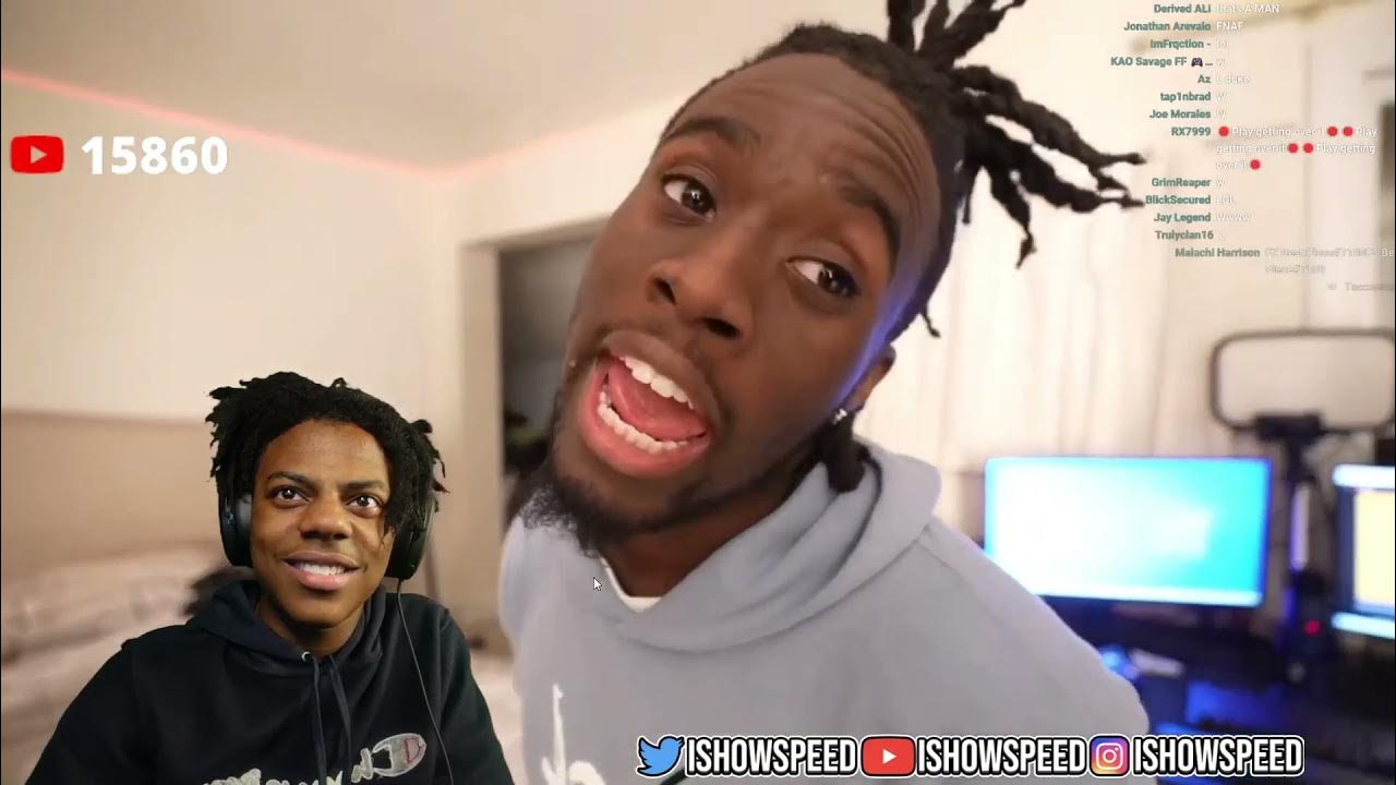 ISHOWSPEED REACTS TO KAI CENAT & DUKE DENNIS DISSTRACK ON HIM - YouTube