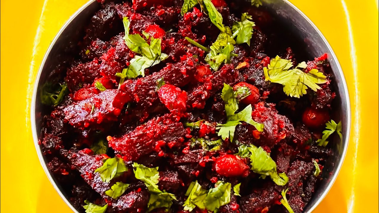 Andhra Style Healthy  Beetroot Stir Fry