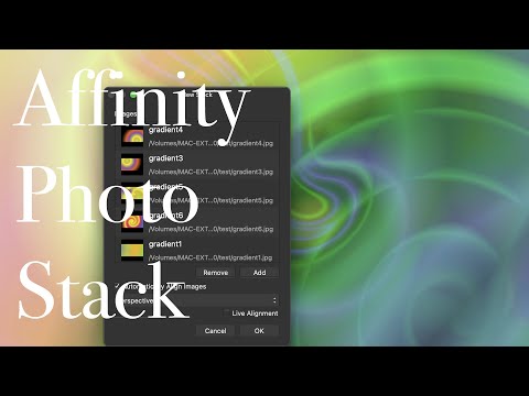 Stacks in Affinity Photo tutorial HOW TO
