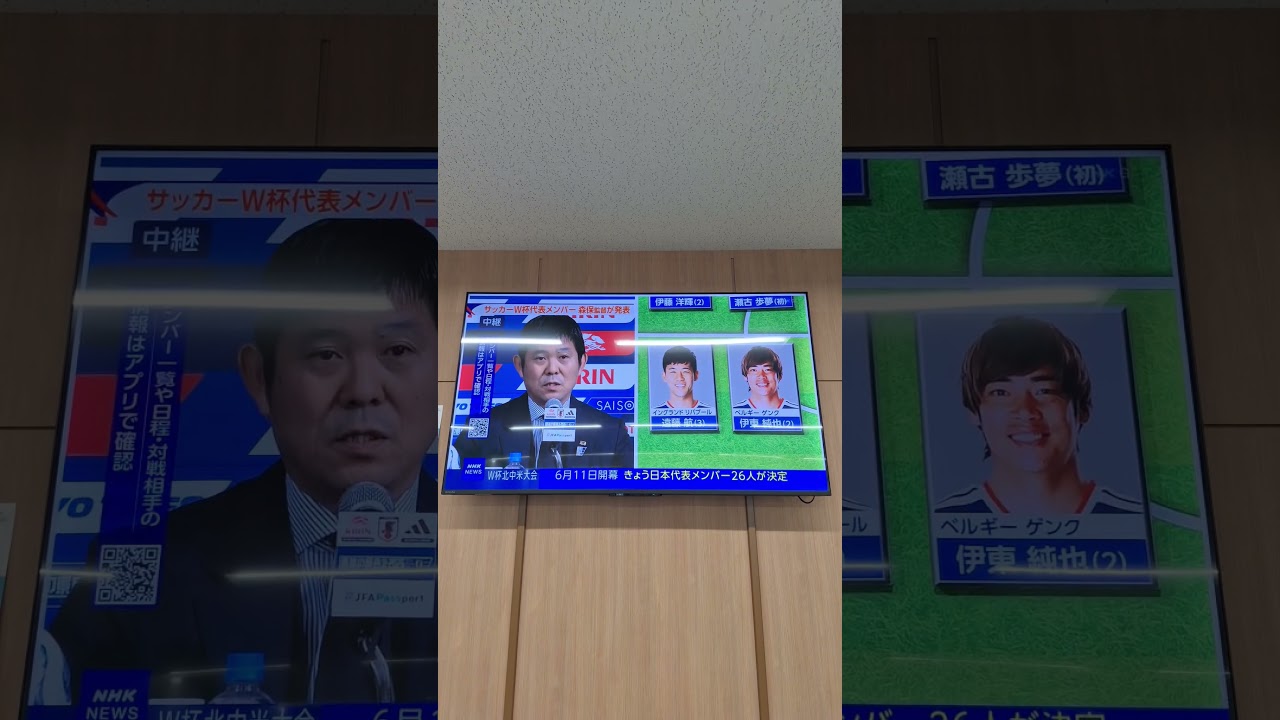 2026北中米ワールドカップ日本代表メンバー発表【長友選出三笘落選】