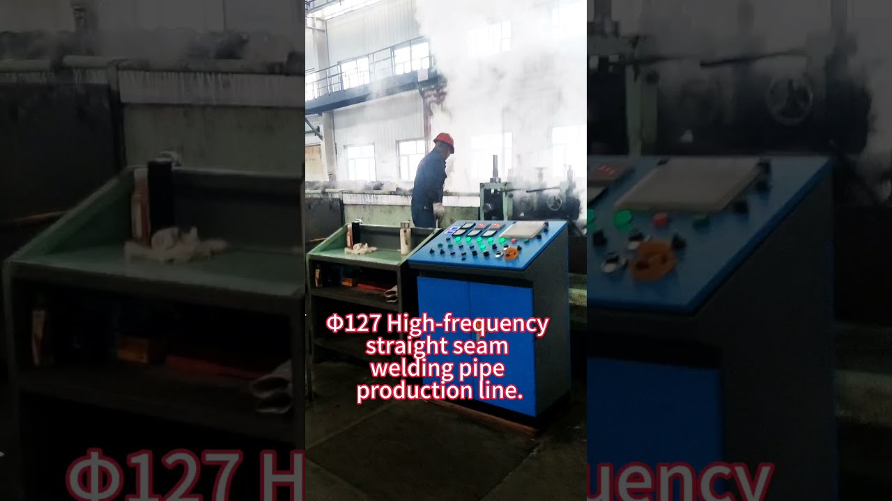 ERW 127 5MM High Frequency Straight Seam Welded Pipe Production Line Equipment