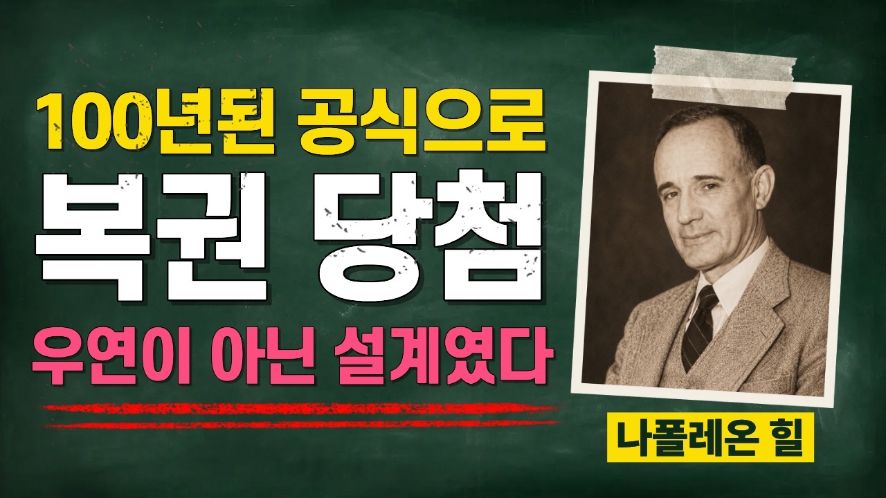 100년된 공식으로 복권 당첨 우연이 아닌 설계였다. I 나폴레온 힐 I