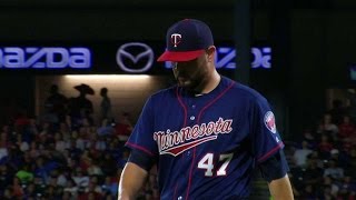 MIN@TEX: Nolasco strikes out Fielder in the 3rd