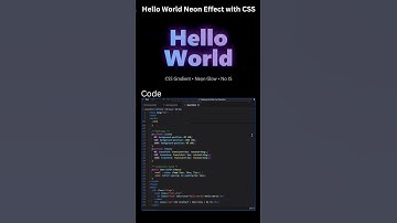 Neon Animated Text Using HTML & CSS