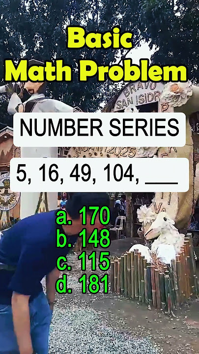 5, 16, 49, 104, ___  a. 170  b. 148  c. 115  d.181#basic #math #algebra #fyp #mathtutor #viralvideoシ