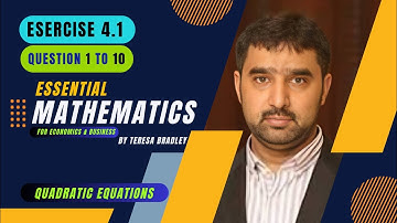 Exercise 4.1 | Question_1 to 10 | Essential Mathematics for Economics and Business by Teresa Bradley