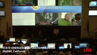 This is a live view of the activity going on at california governor's
office emergency services - state operations center near sacramento,
california.