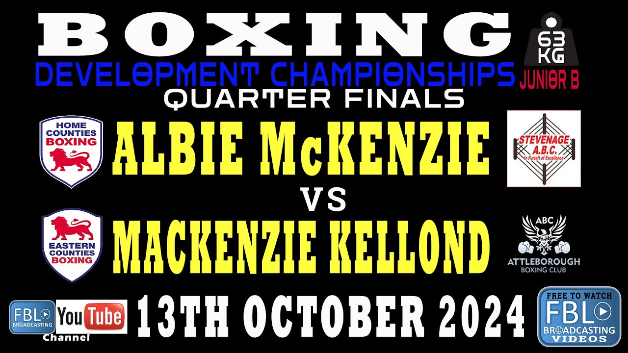 Boxing. Albie McKenzie vs Patrick Morgan. Boxing Development Quarter Finals. 13/10/24. Free to watch