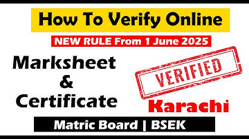 How to Apply for Matric Board Online Verification Karachi | New IBCC Rule June 2025