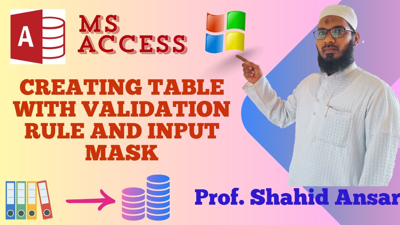 MS Access Quick Guide: Input Masks and Validation Rules - YouTube