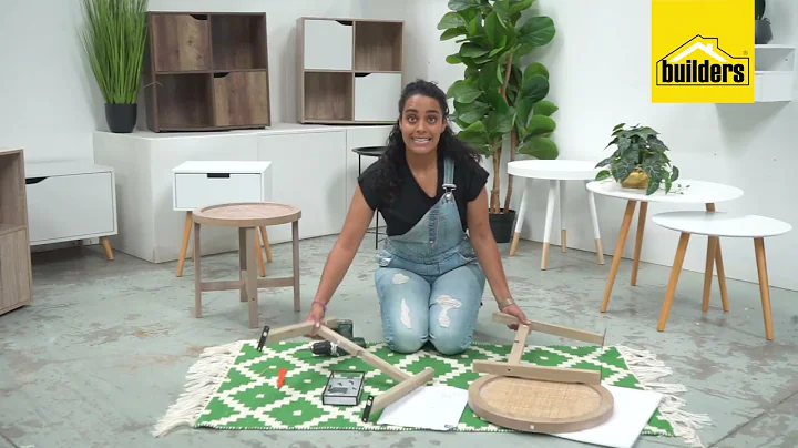 Rattan side table flatpack assembly