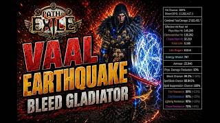 Vaal earthquake bleed gladiator build , Poe Mirage league