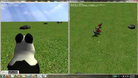 Flocking Behaviors Demo Over a Networked System