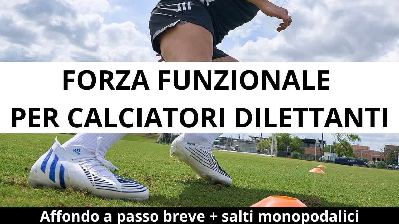 Forza funzionale per calciatori dilettanti; affondo a passo breve + salti monopodalici