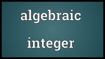 Algebraic integer Meaning