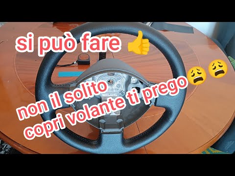 Coprivolante In Pelle Per Fiat Panda 2011-2024 - Cucito A Mano, Fai-da-te, Colori Vari, Con Ago E Filo, Migliora Grip E Comfort