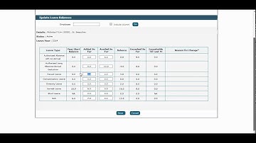Changing Leave Balances