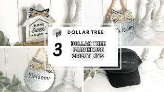 DOLLAR TREE FARMHOUSE DIYS | BUDGET FRIENDLY | GIFT IDEAS | BEGINNER CRICUT PROJECT IDEAS