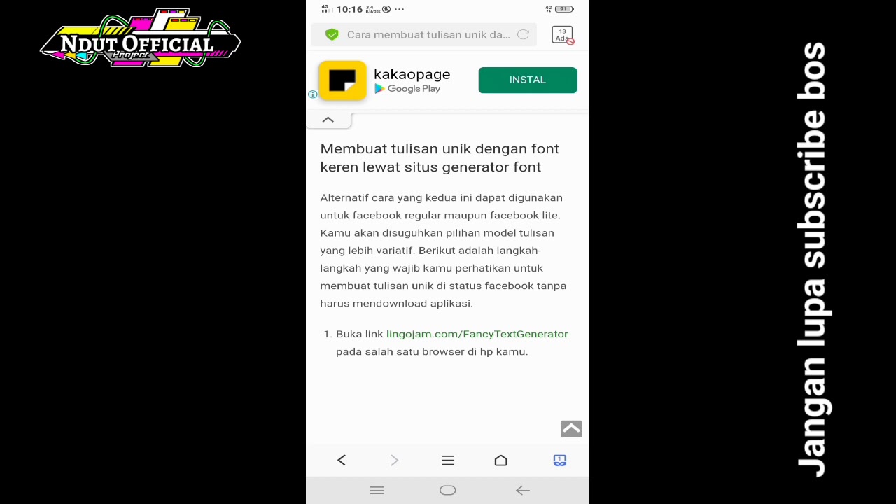 Cara membuat tulisan grafiti(gaya fount) Terbaru 2020 link ada di