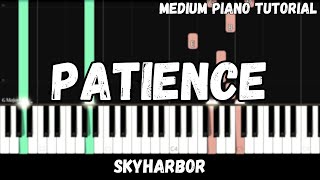 Skyharbor - Patience (Medium Piano Tutorial)