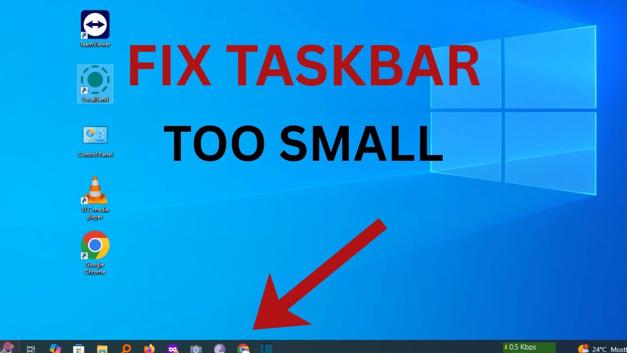 Как исправить проблему с панелью задач и слишком маленькими кнопками на панели задач в Windows 10