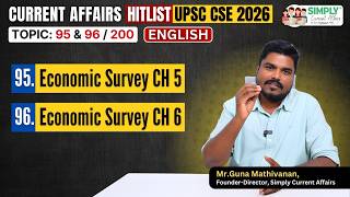 Hitlist (English) | Prelims 2026 | Summary of Economic Survey CH 5 (95) | CH 6 (96) | UPSC