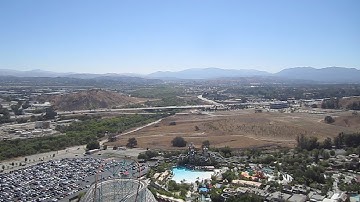 Lex Luthor Drop Of Doom right (east facing) on-ride HD POV Six Flags Magic Mountain